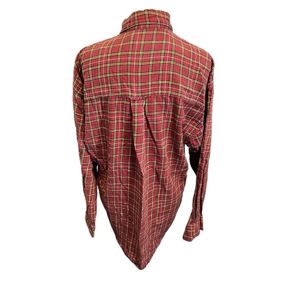 Chaps Ralph Lauren Men’s Flannel Size Medium Button Up Shirt Long Sleeve Plaid - Picture 5 of 7